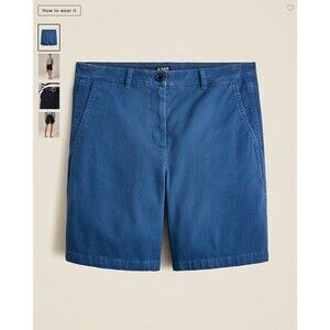 J.CREW 7” Heritage Chino Shorts 00 Cobalt Berry Blue Classic Casual NWT B39